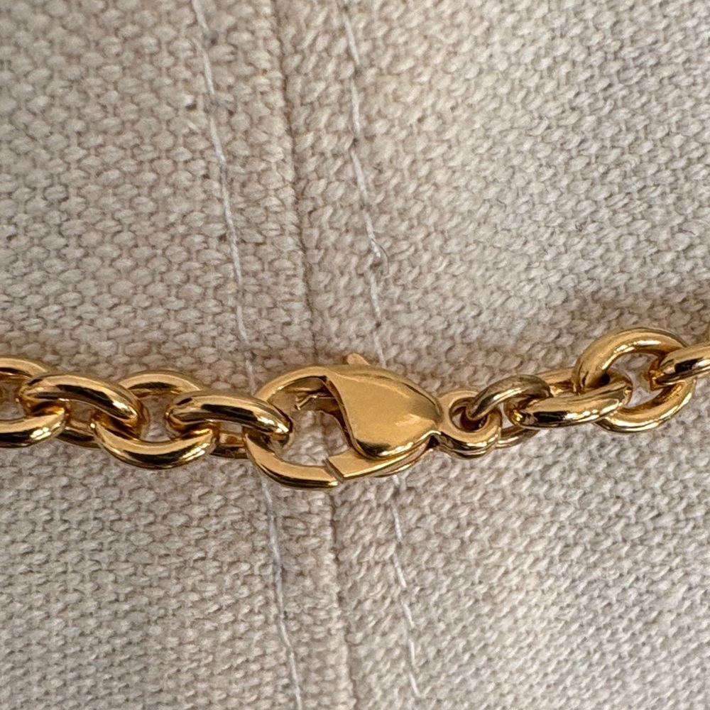 Celine Gold Necklace with Circular Charms - Picture 5 of 10